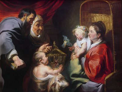 The Virgin and Child with SS Zacharias, Elizabeth and John the Baptist by Jacob Jordaens